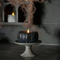 Black Jack O Lantern Flame Candle